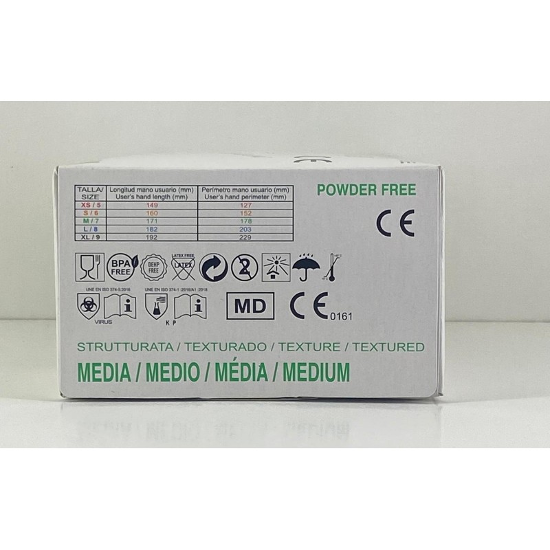 Guantes de examen látex